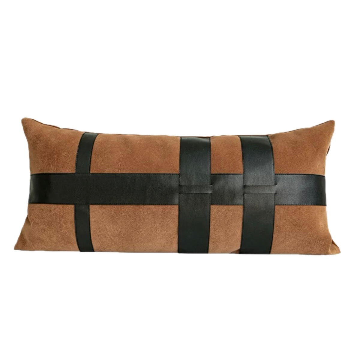 Amanha Vegan Leather Throw Pillow