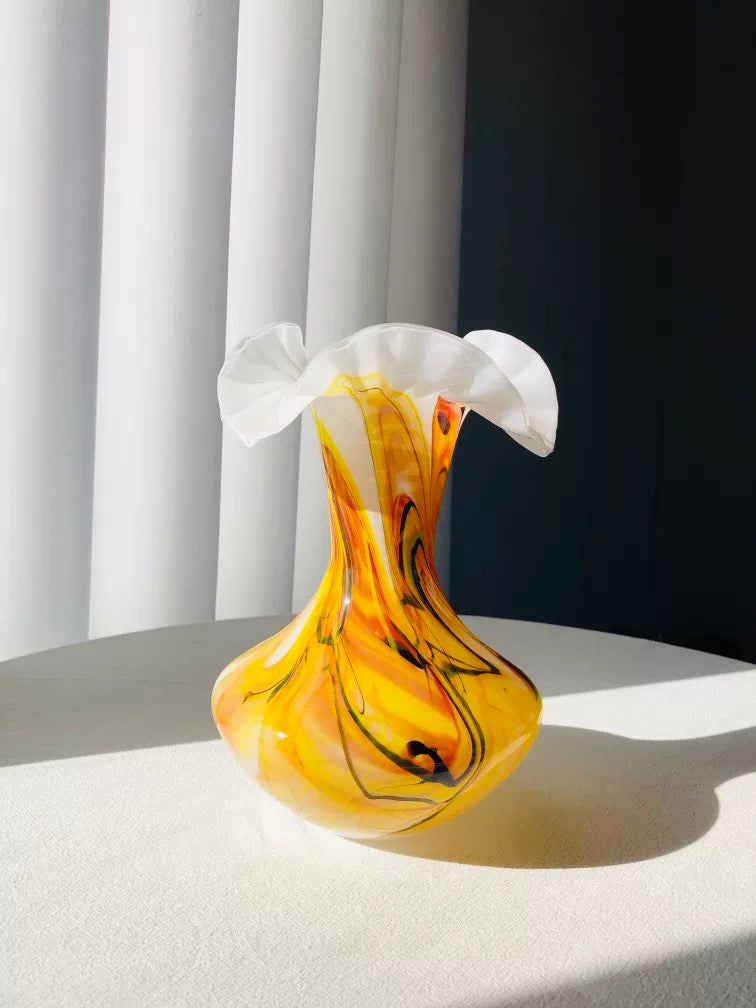 Sunburst Bloom Glass Vase