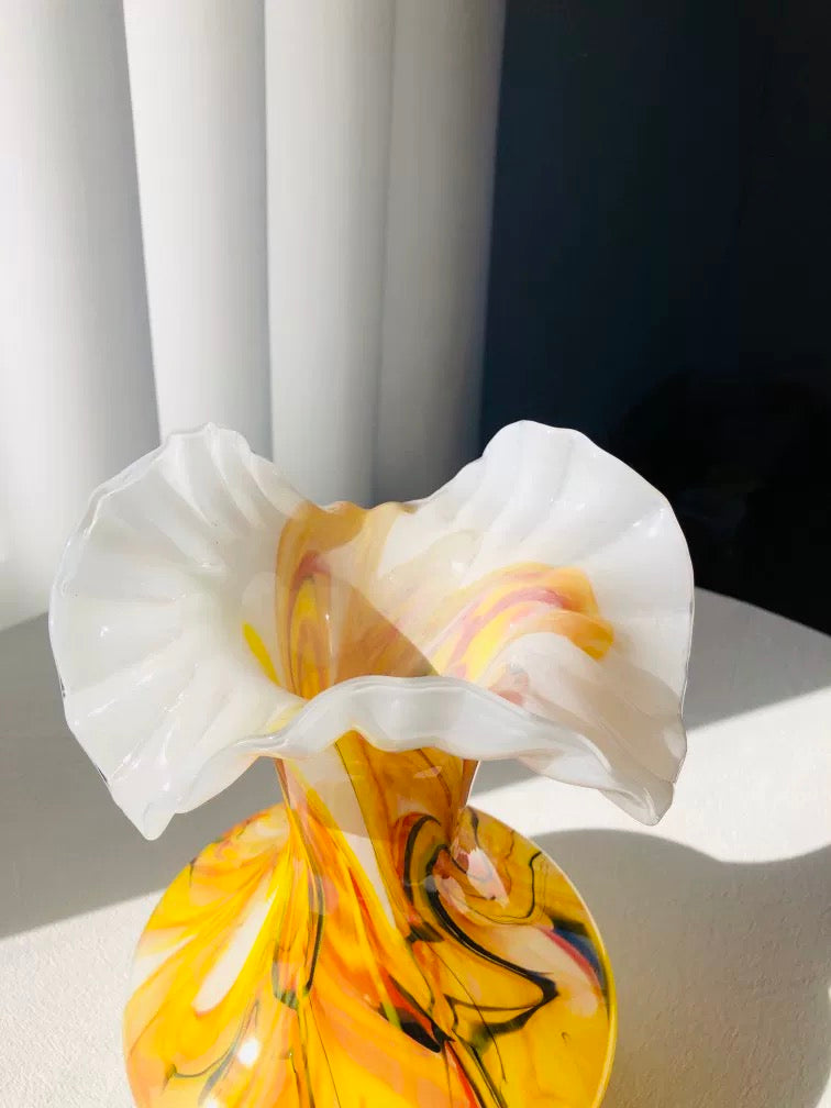 Sunburst Bloom Glass Vase