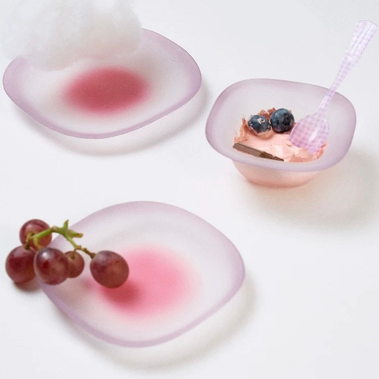 Nubi Iris Frosted Glass Dessertware